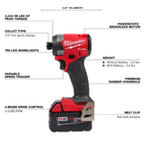 Milwaukee M18 FUEL™ 1/4" Hex Impact Driver (Kit or Bare Tool) - 2953-20/22