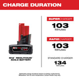 Milwaukee M12™ REDLITHIUM™ XC6.0 Extended Capacity Battery Pack