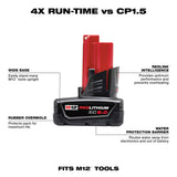 Milwaukee M12™ REDLITHIUM™ XC6.0 Extended Capacity Battery Pack