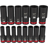 Milwaukee 14PCSHOCKWAVE Impact Duty™ 1/2" Drive Metric Deep 6 Point Socket Set