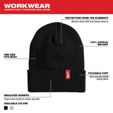 Milwaukee Acrylic Cuffed Beanie - Assorted Colours Available