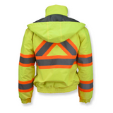 Radians SJ11QX-3Z Class 3 X-Back Quilted Bomber Jacket with Hood (Assorted Sizes Available)