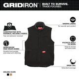 Milwaukee GRIDIRON™ Sherpa-Lined Vest - Black - 801B