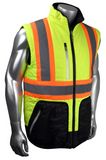 Radians SJ510X-3 Quilted Reversible Jacket with Zip-Off Sleeves X-Back